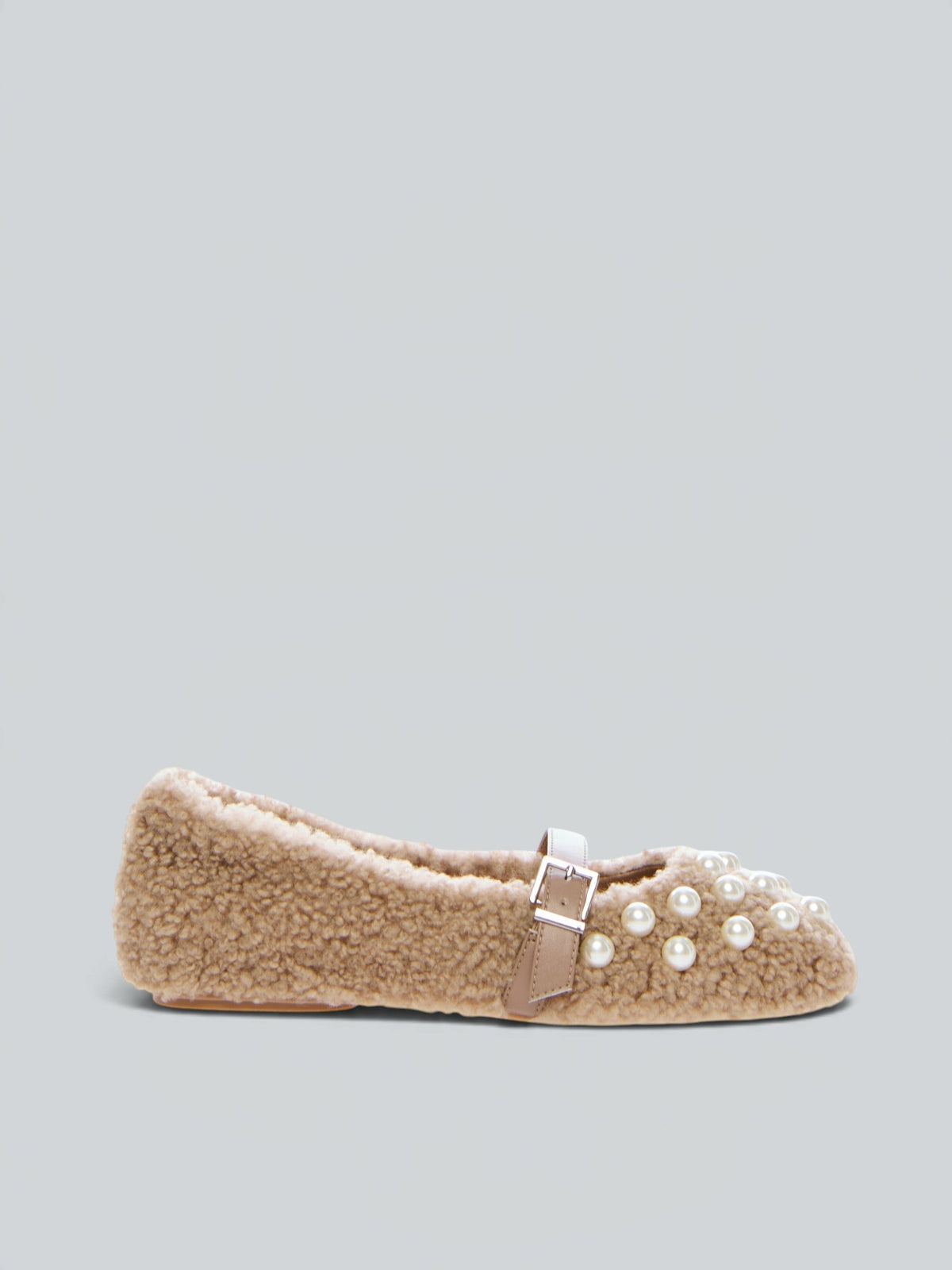 Mary jane in tessuto teddy