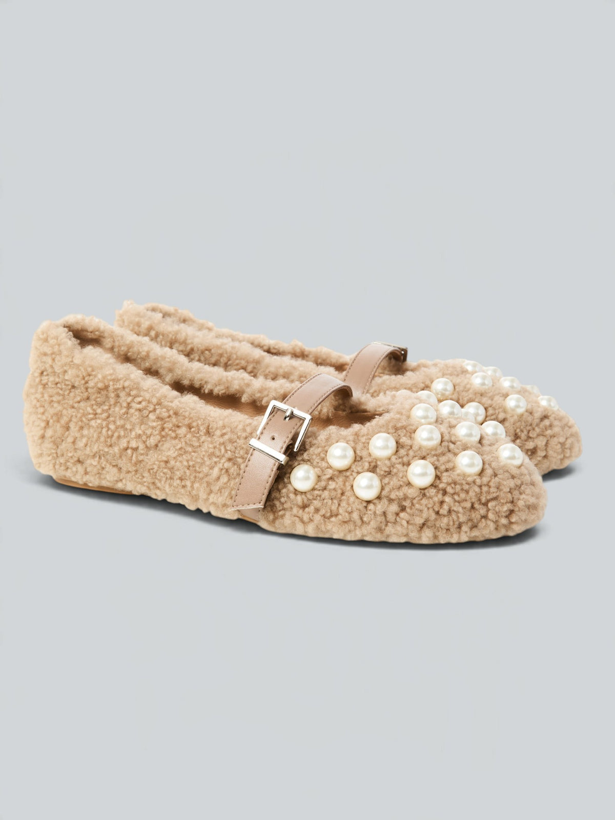 Mary jane in tessuto teddy