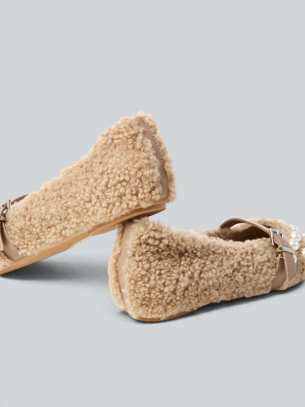 Mary jane in tessuto teddy