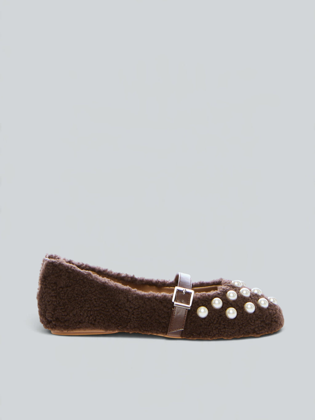 Mary jane in tessuto teddy