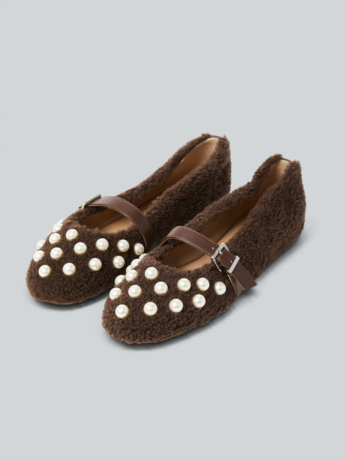 Mary jane in tessuto teddy