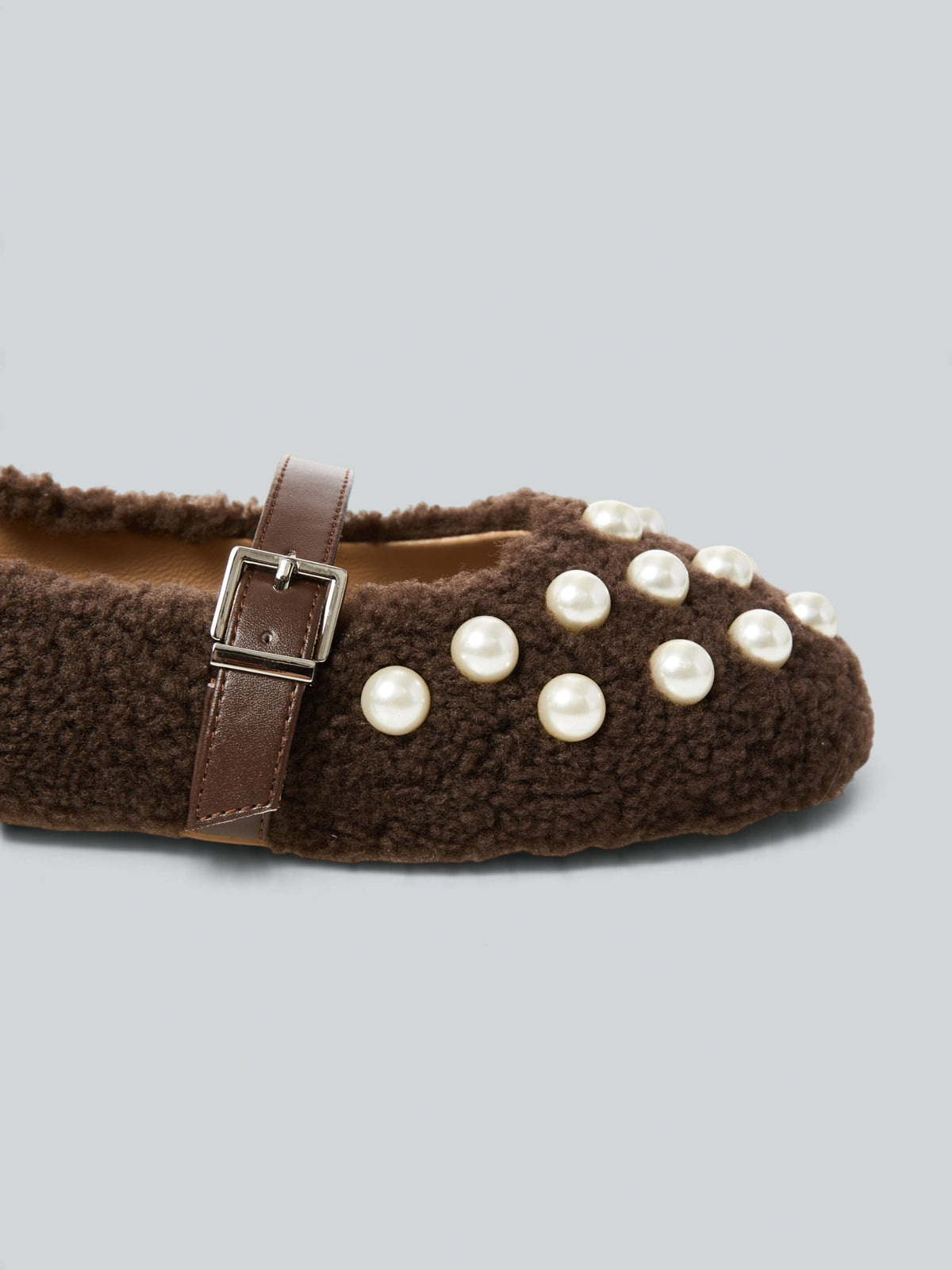 Mary jane in tessuto teddy
