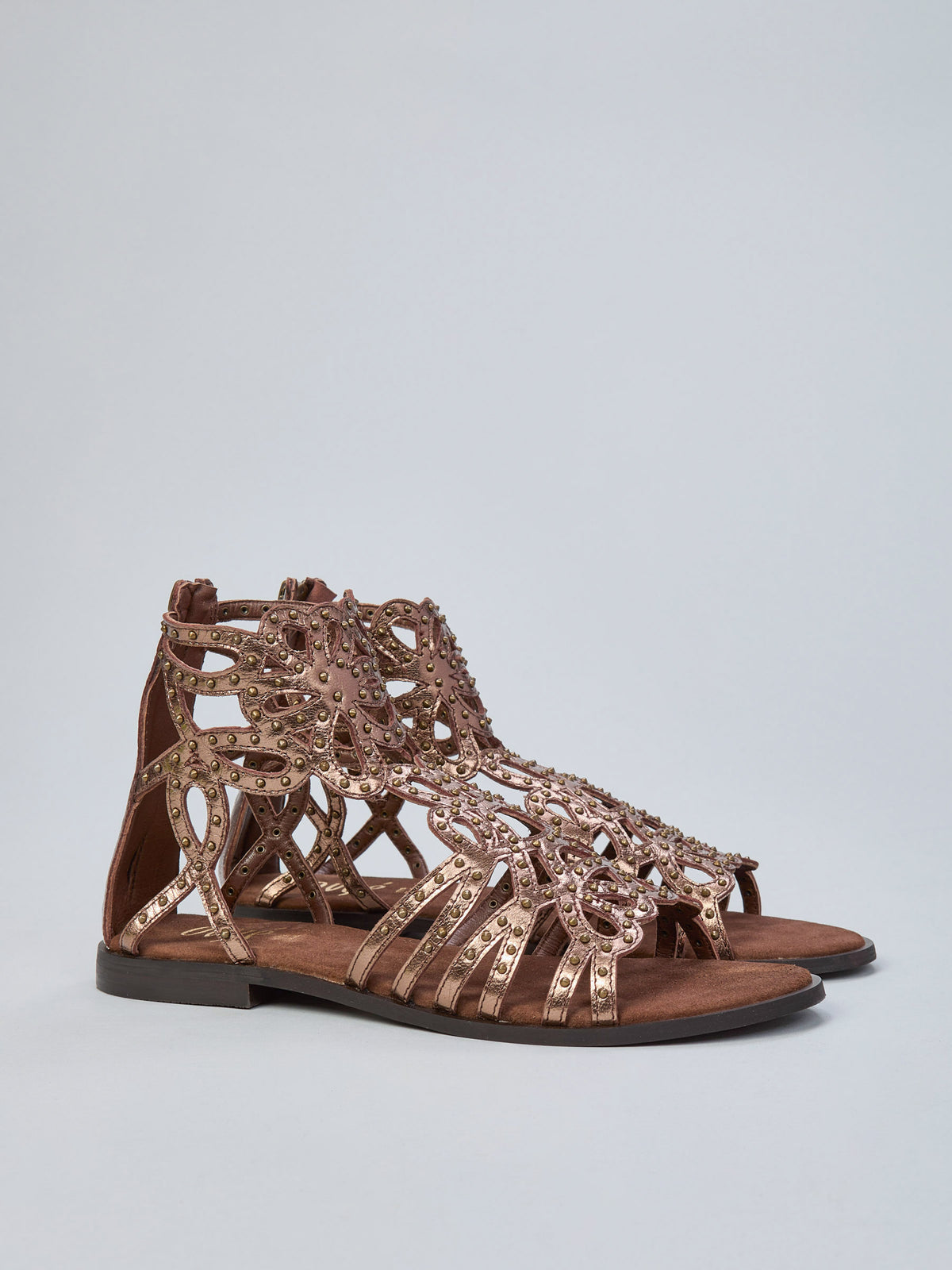 Sandali in pelle laminata