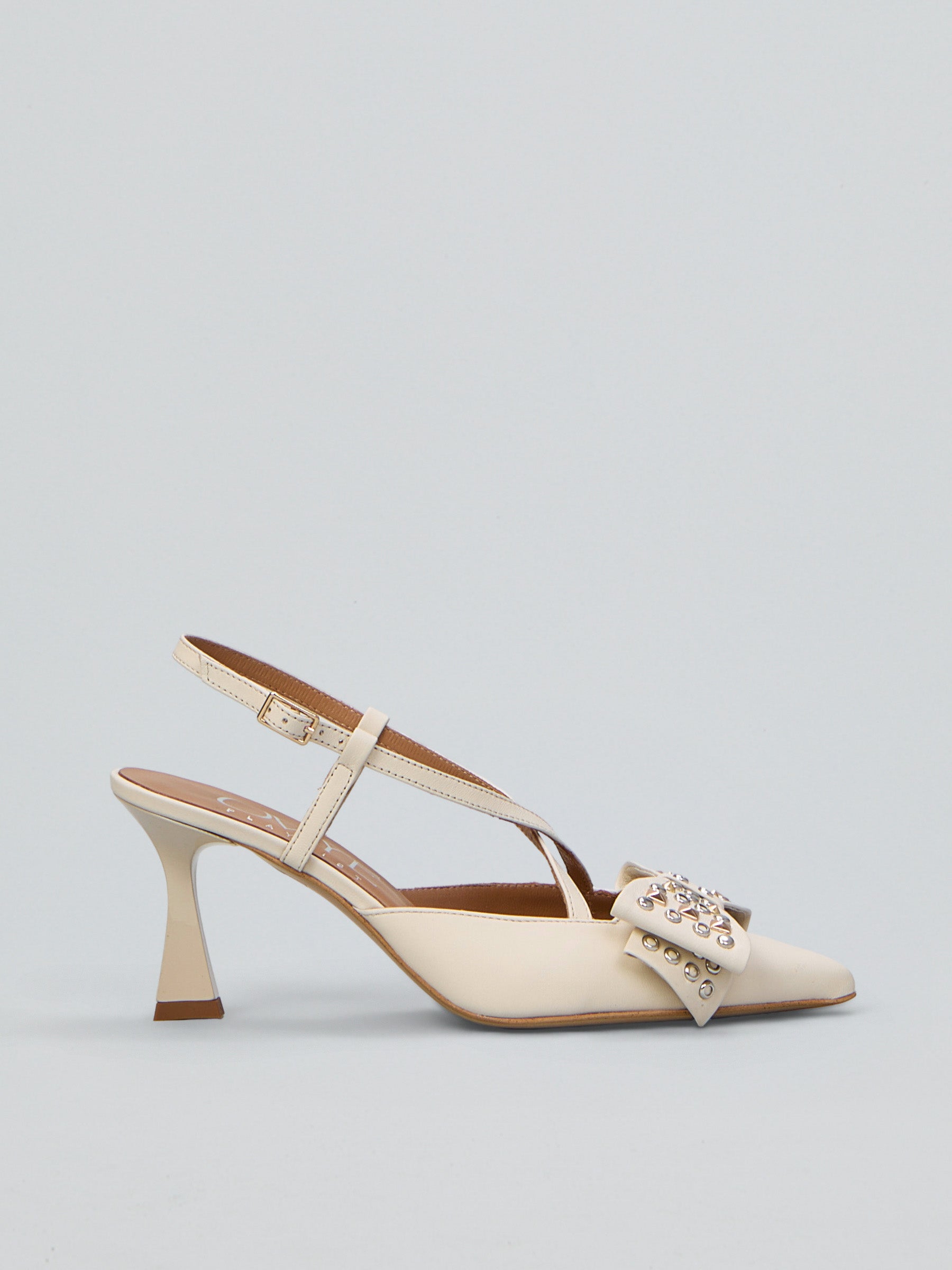 Leather slingbacks