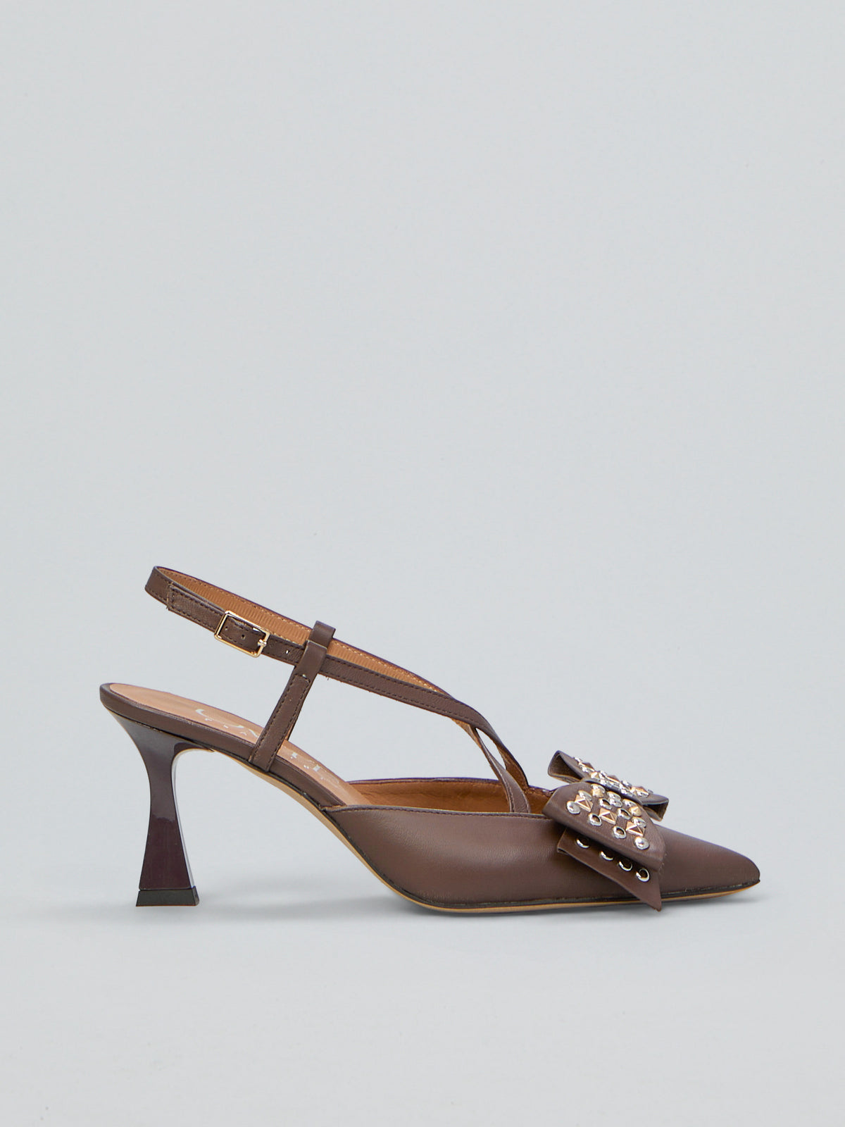 Leather slingbacks