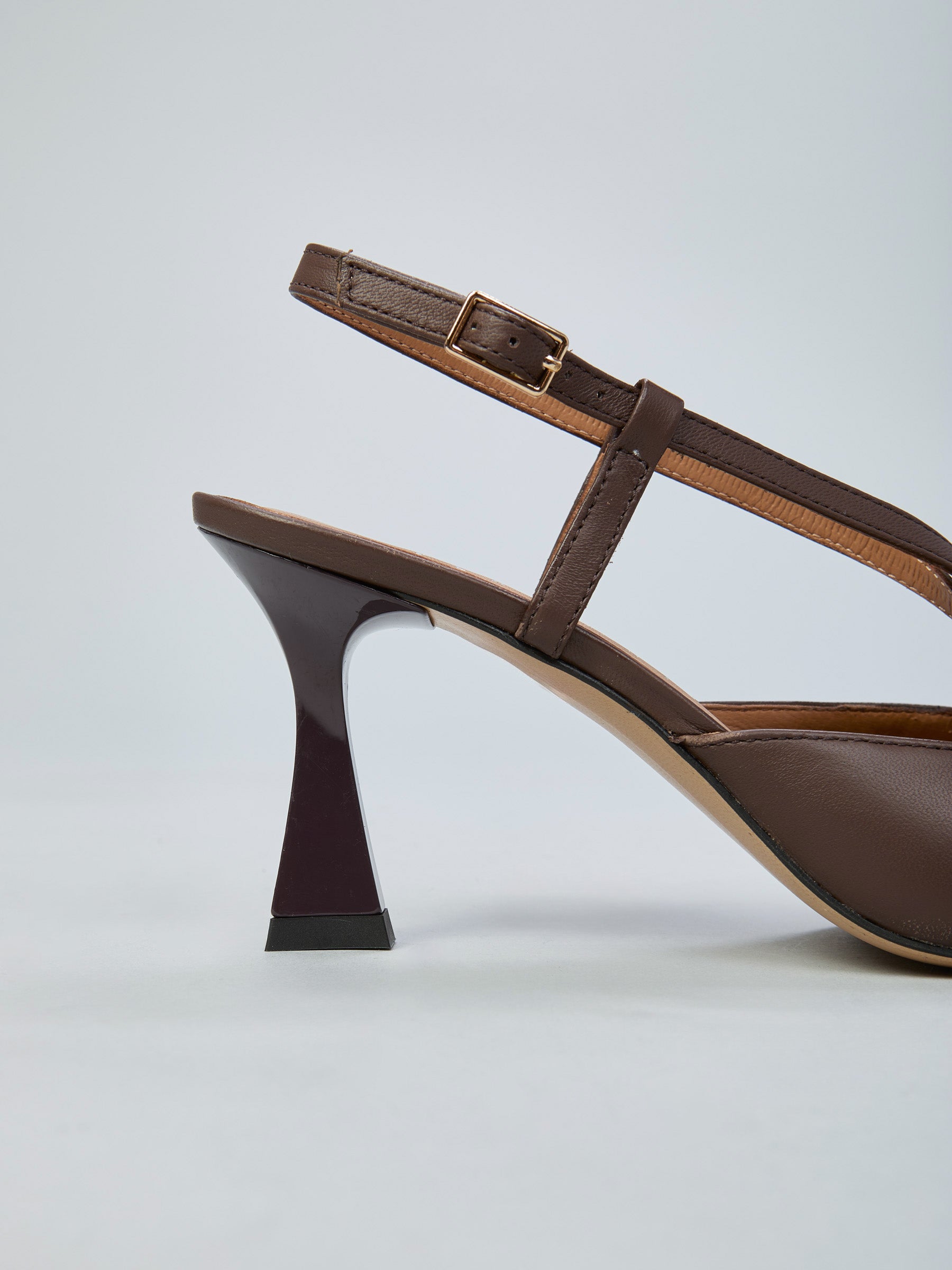 Leather slingbacks
