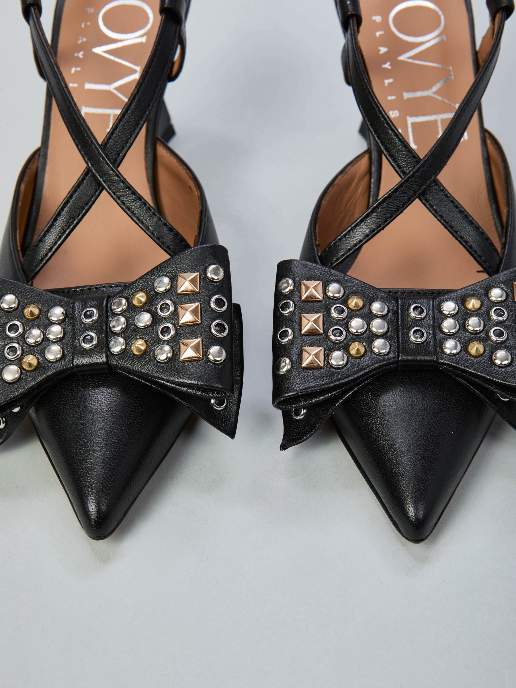 Slingpumps aus Leder