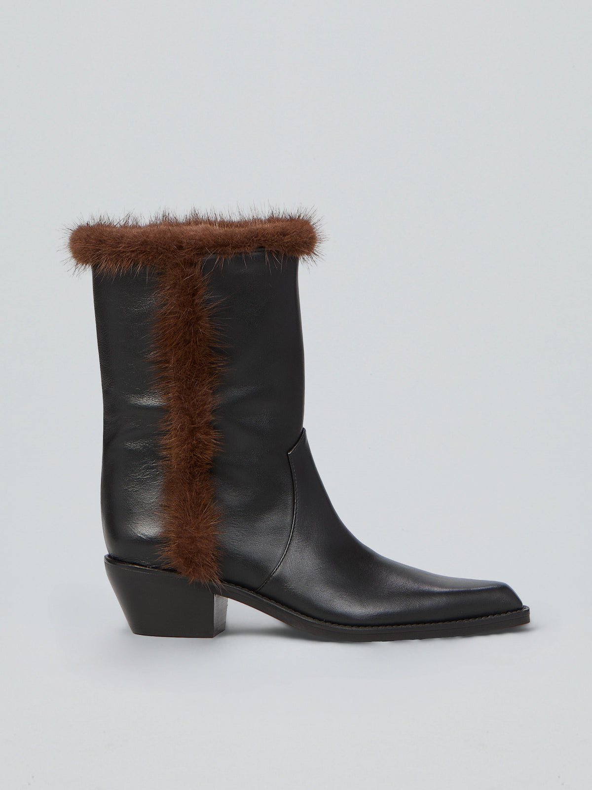 Texan low leather boots with inserts