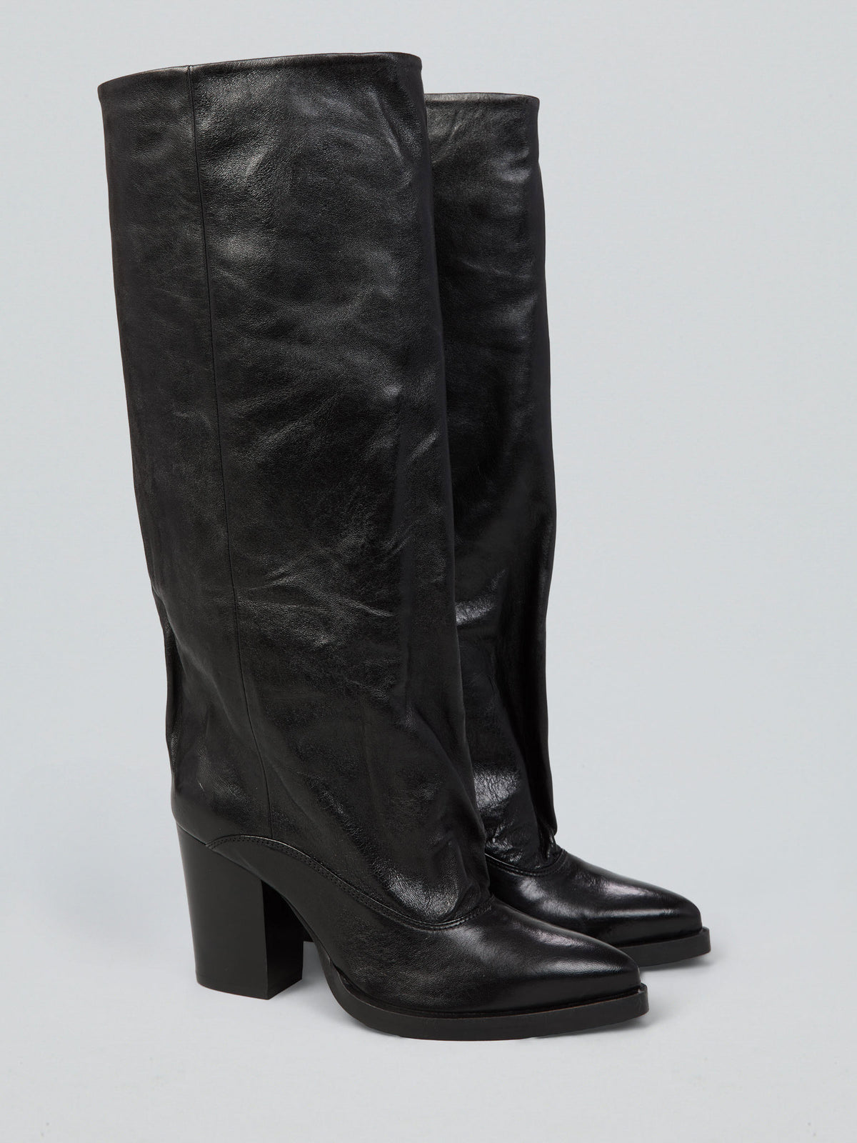 Leather boots