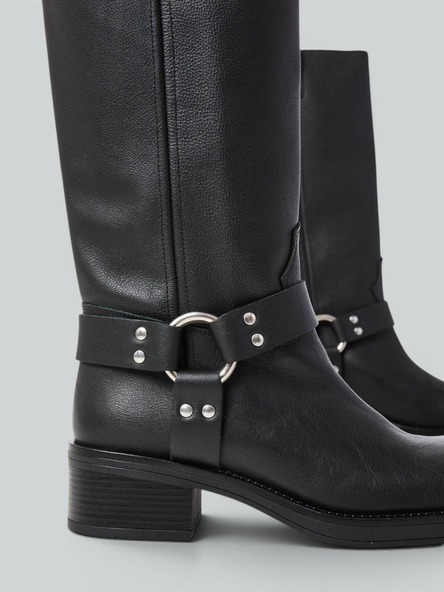 Leather biker