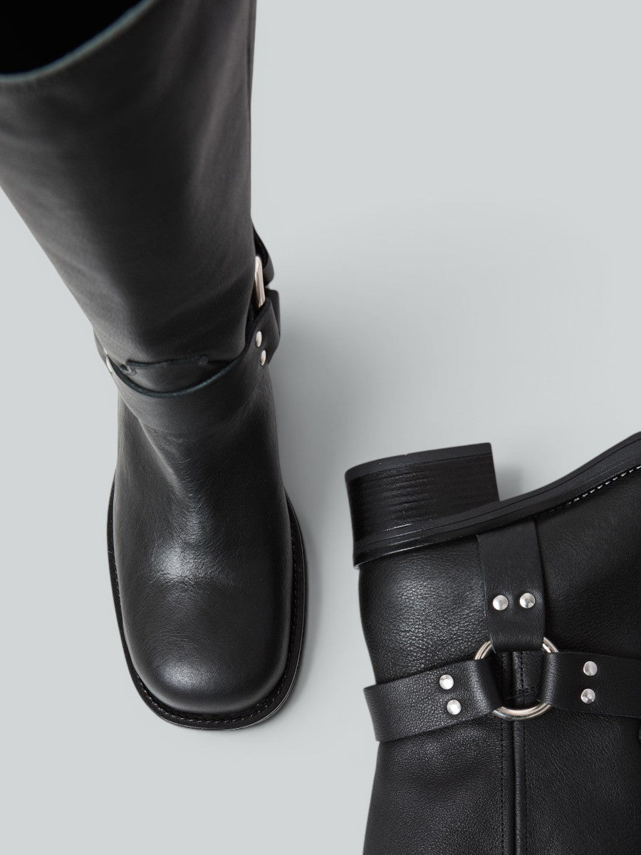 Leather biker