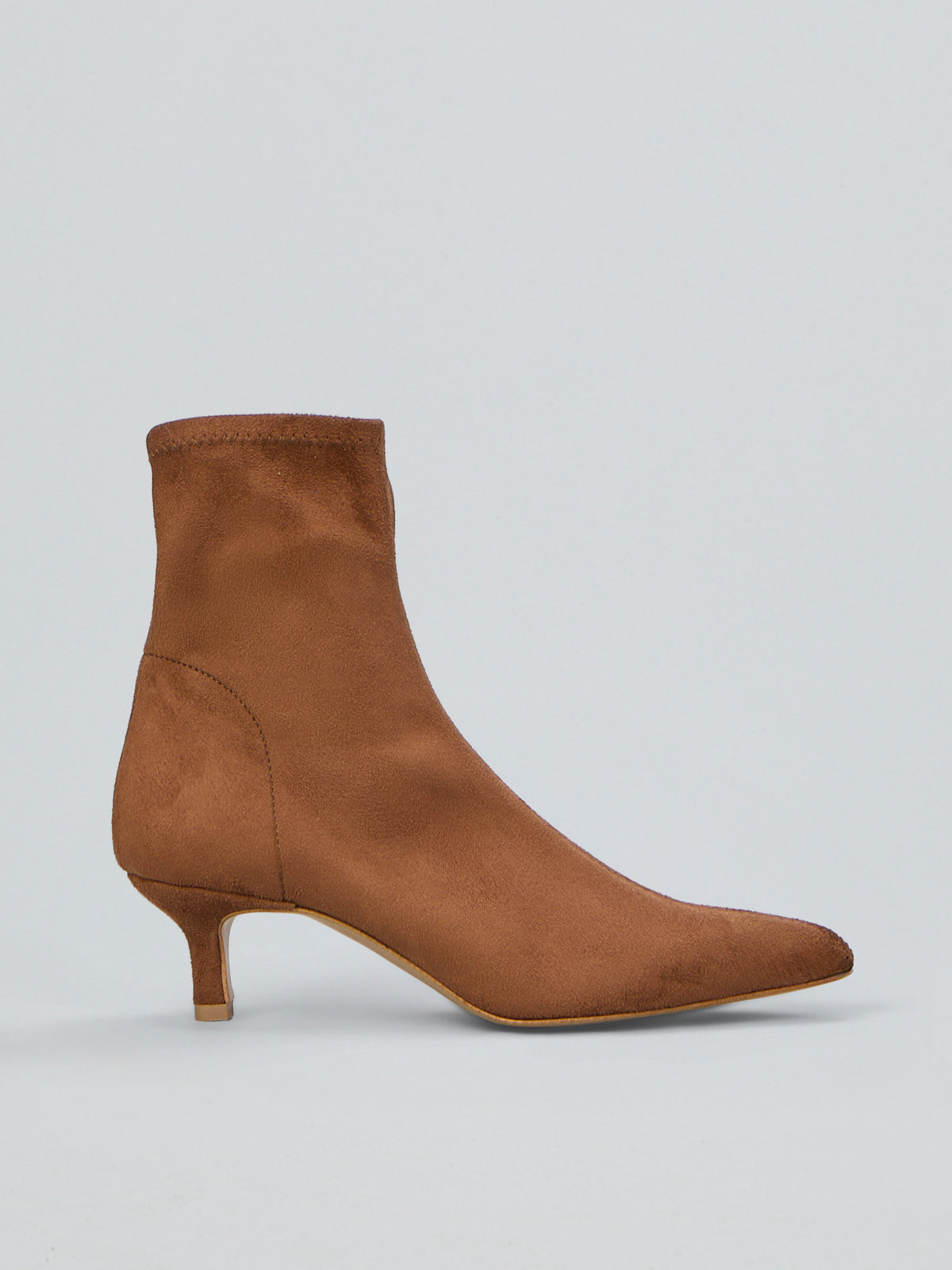Stretch suede ankle boots