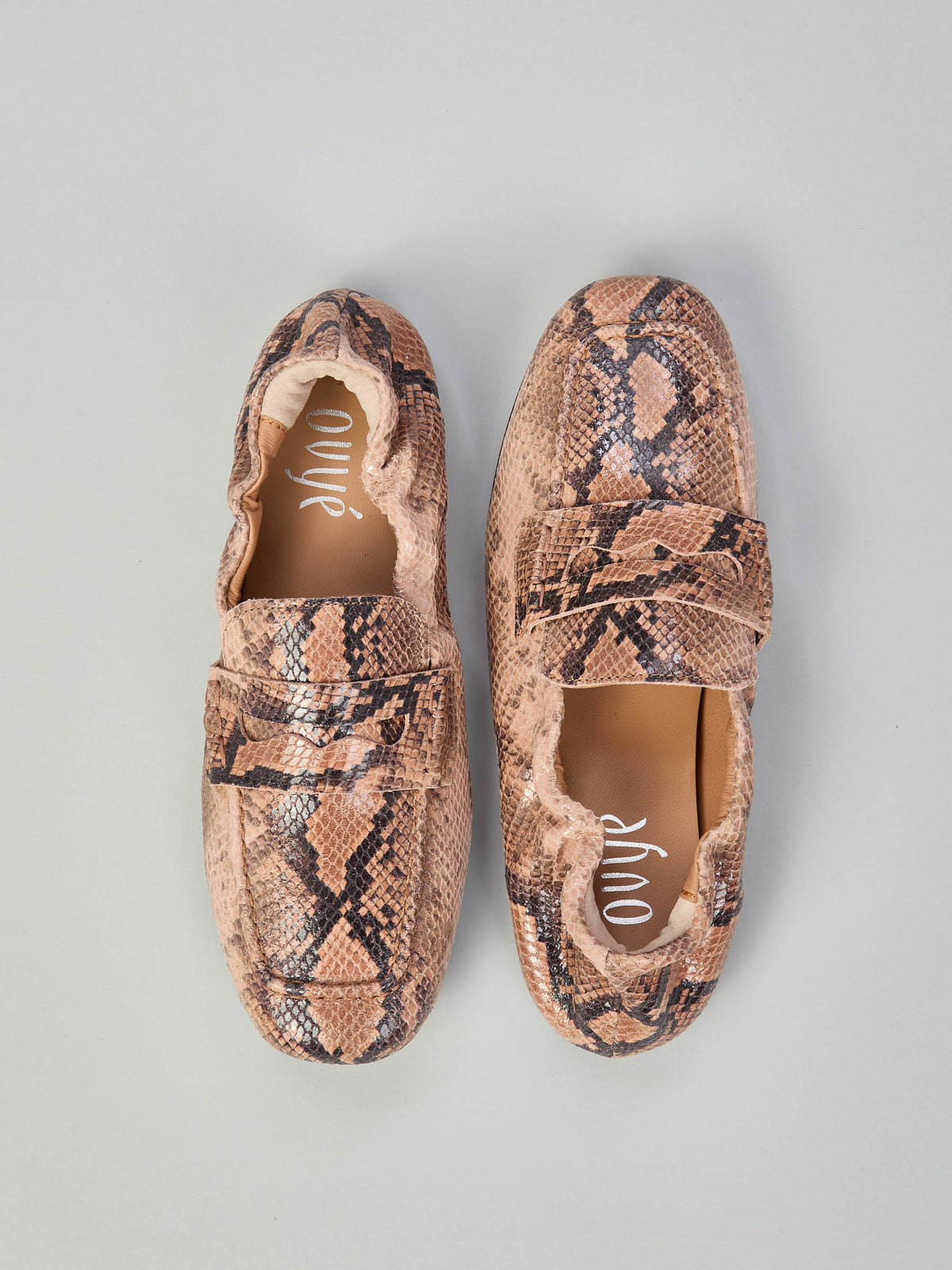 Python print leather loafers