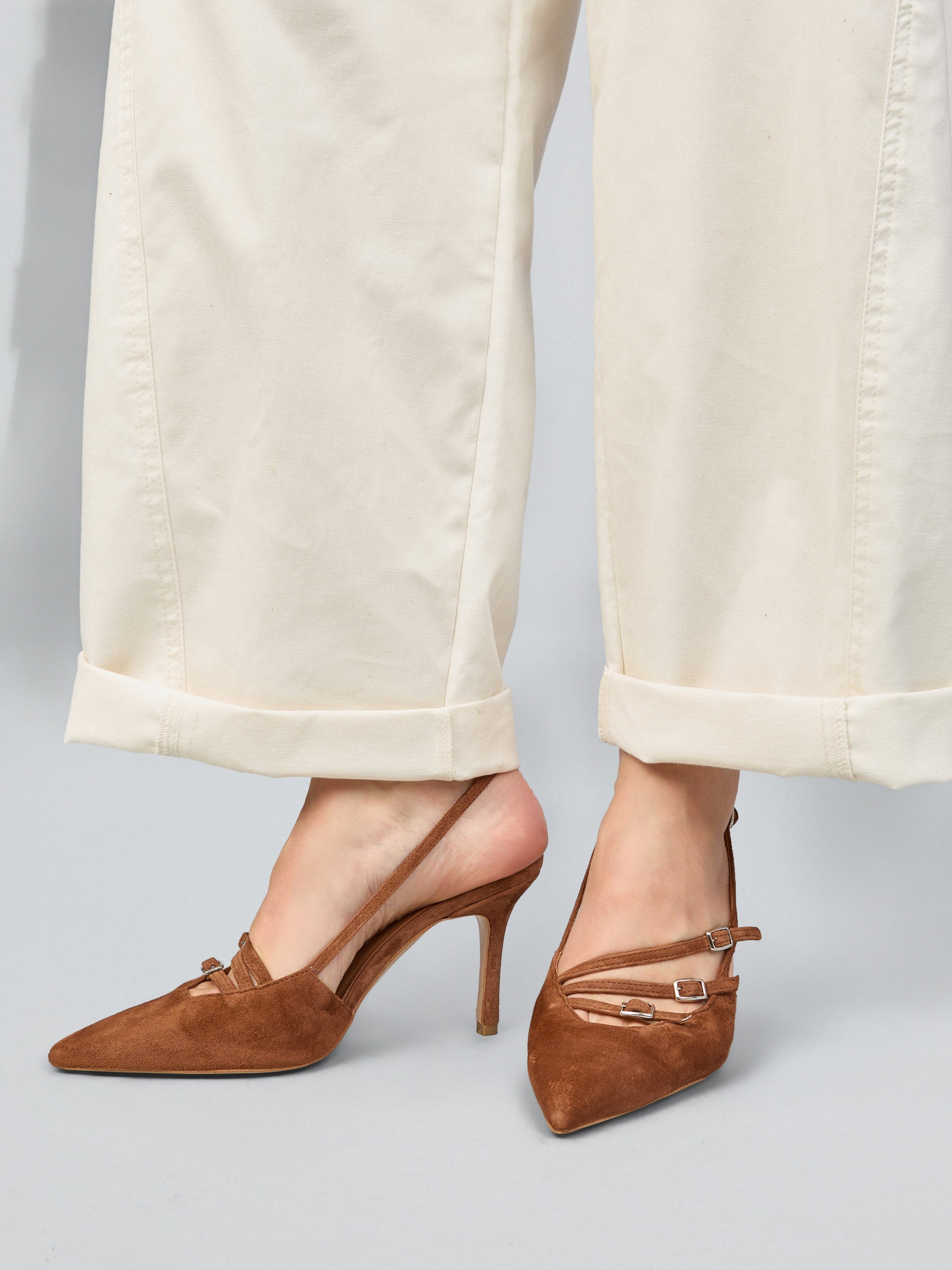 Slingback aus Wildleder