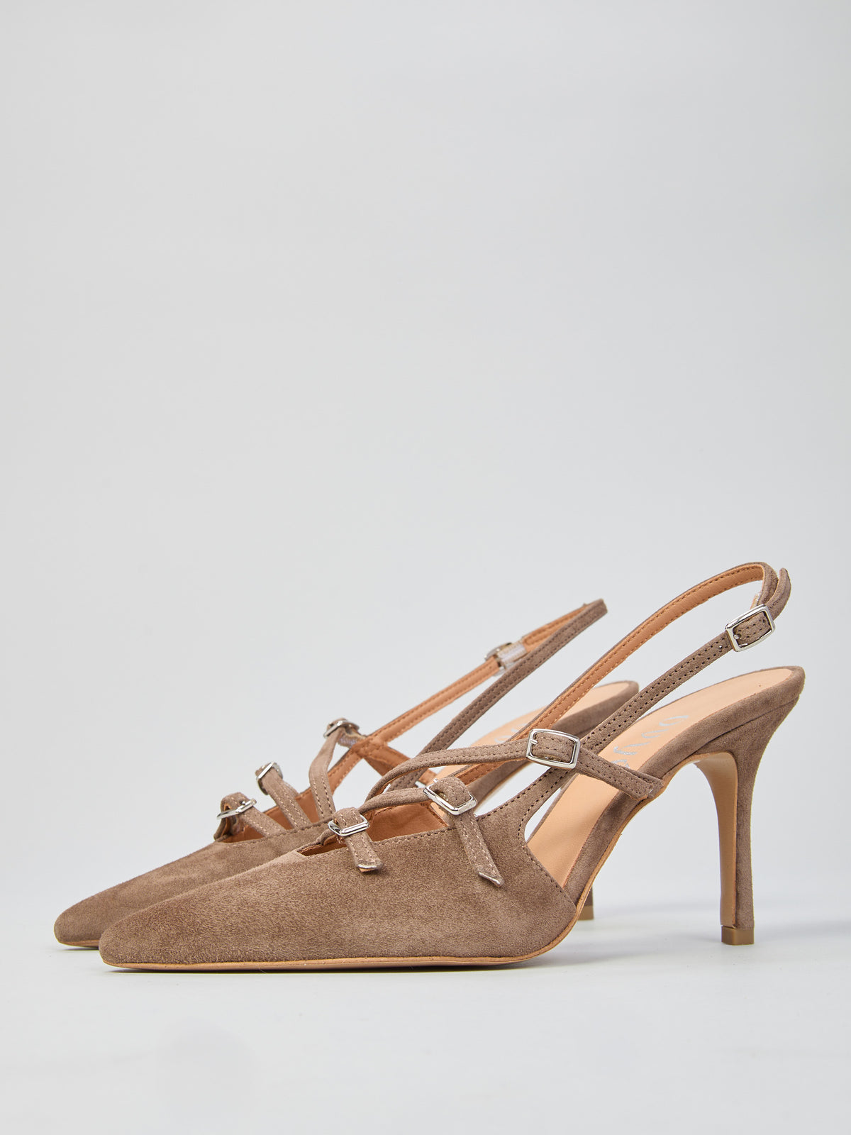 Wildleder-Slingpumps