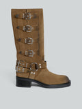 Bottines biker en daim