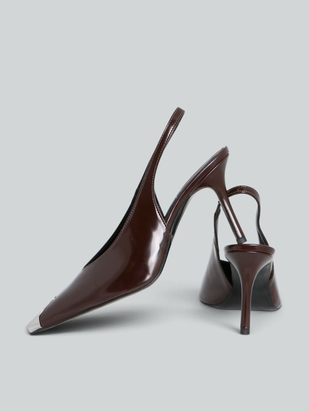 Slingpumps aus Leder