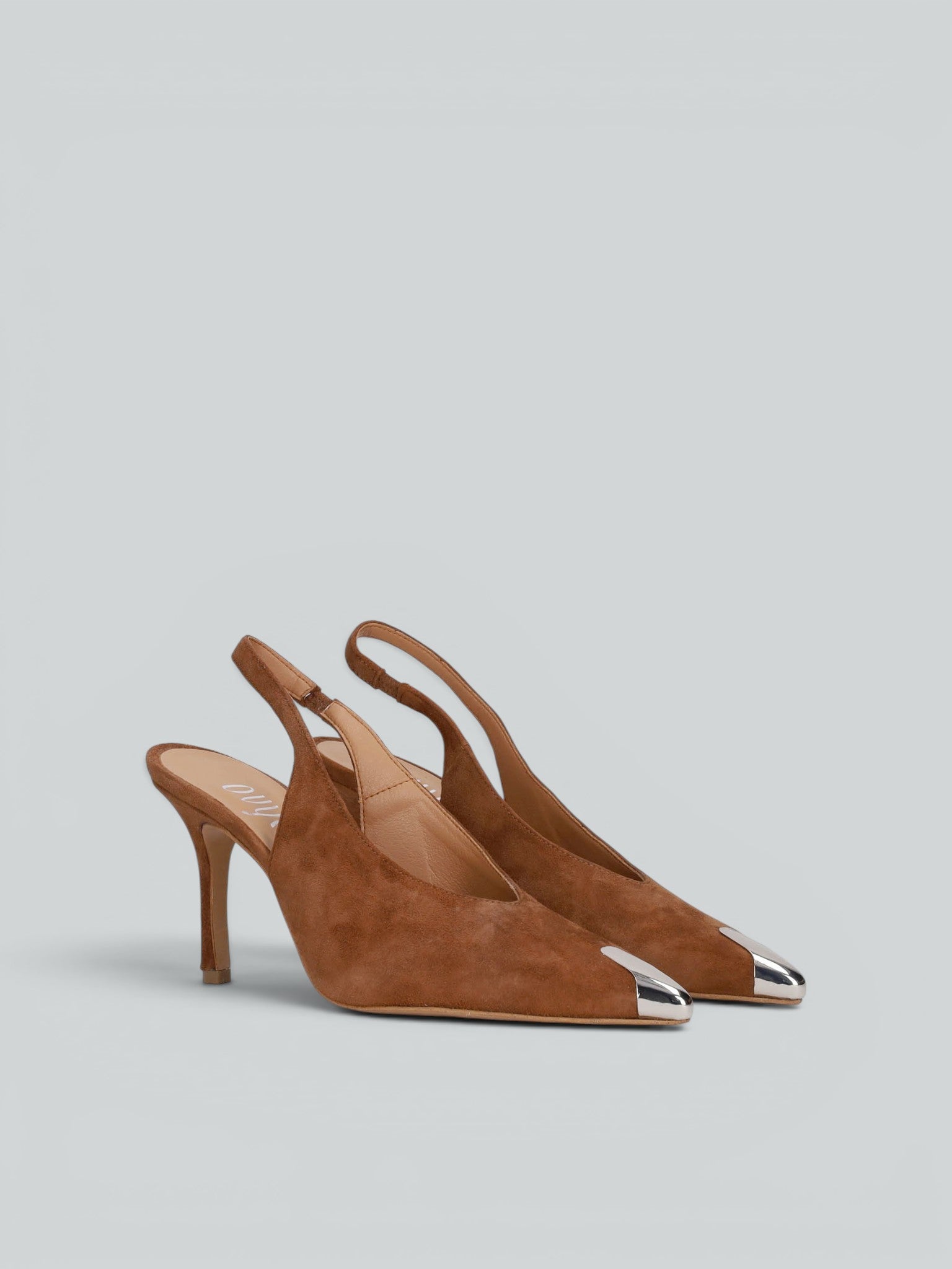 Slingpumps aus Veloursleder