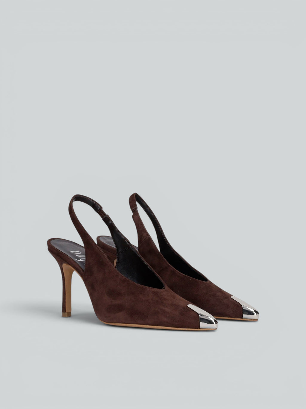 Slingpumps aus Veloursleder