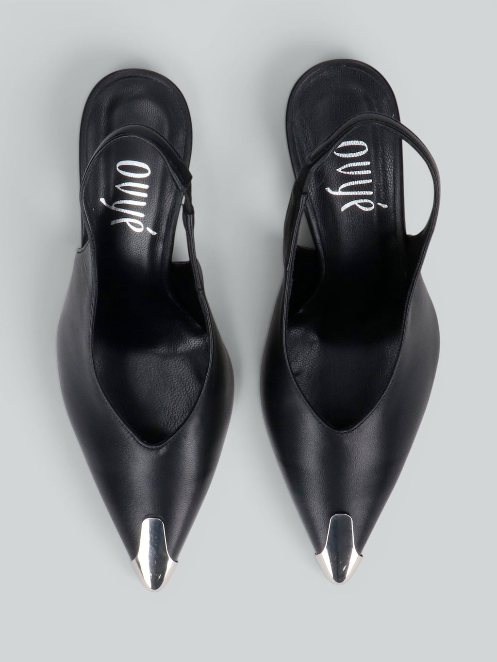 Slingpumps aus Leder