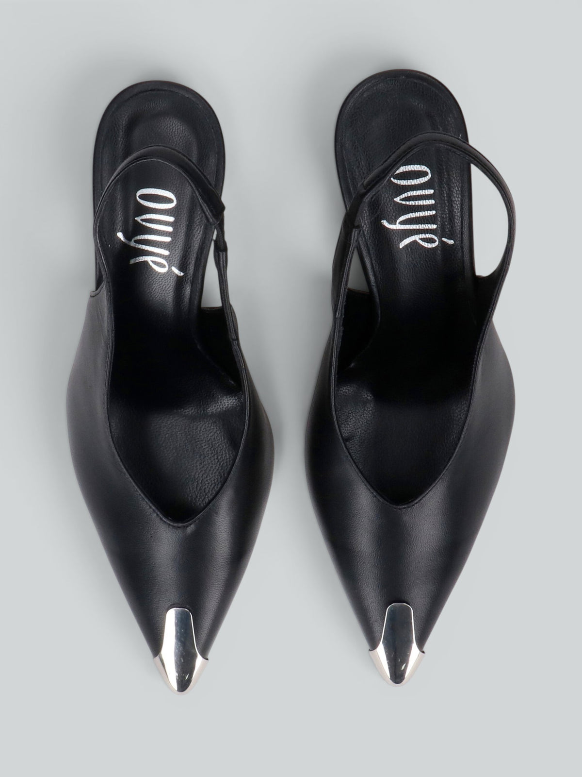Slingpumps aus Leder