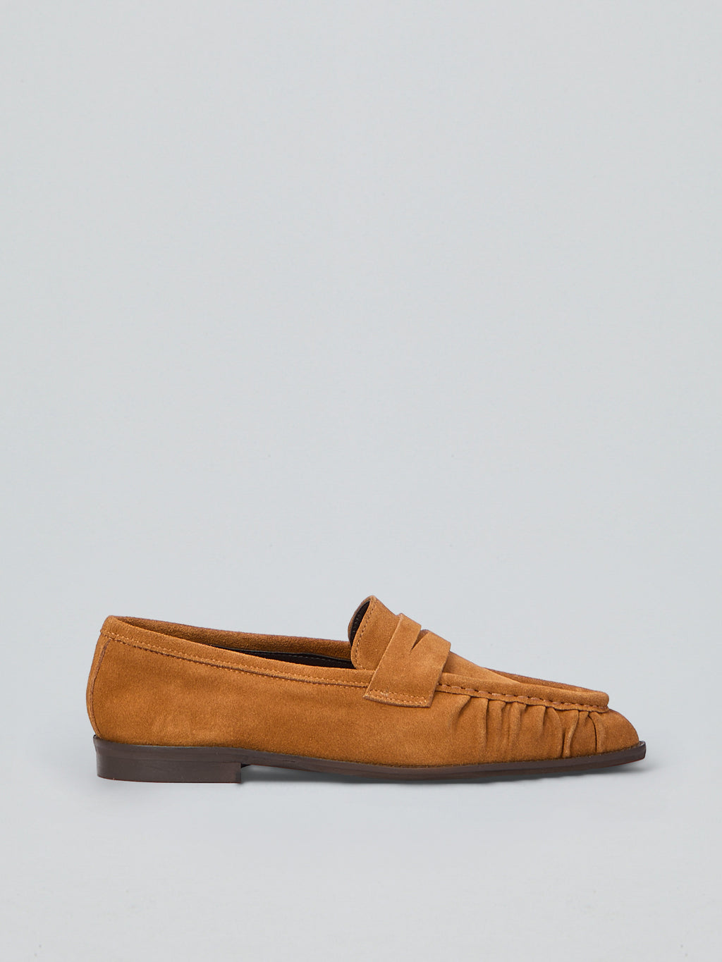 Pointed suede loafers