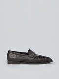 Pointed leather loafers