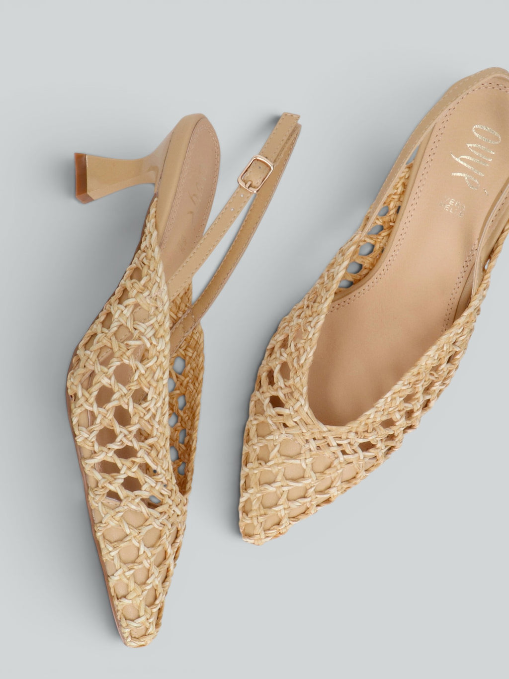 Woven slingback