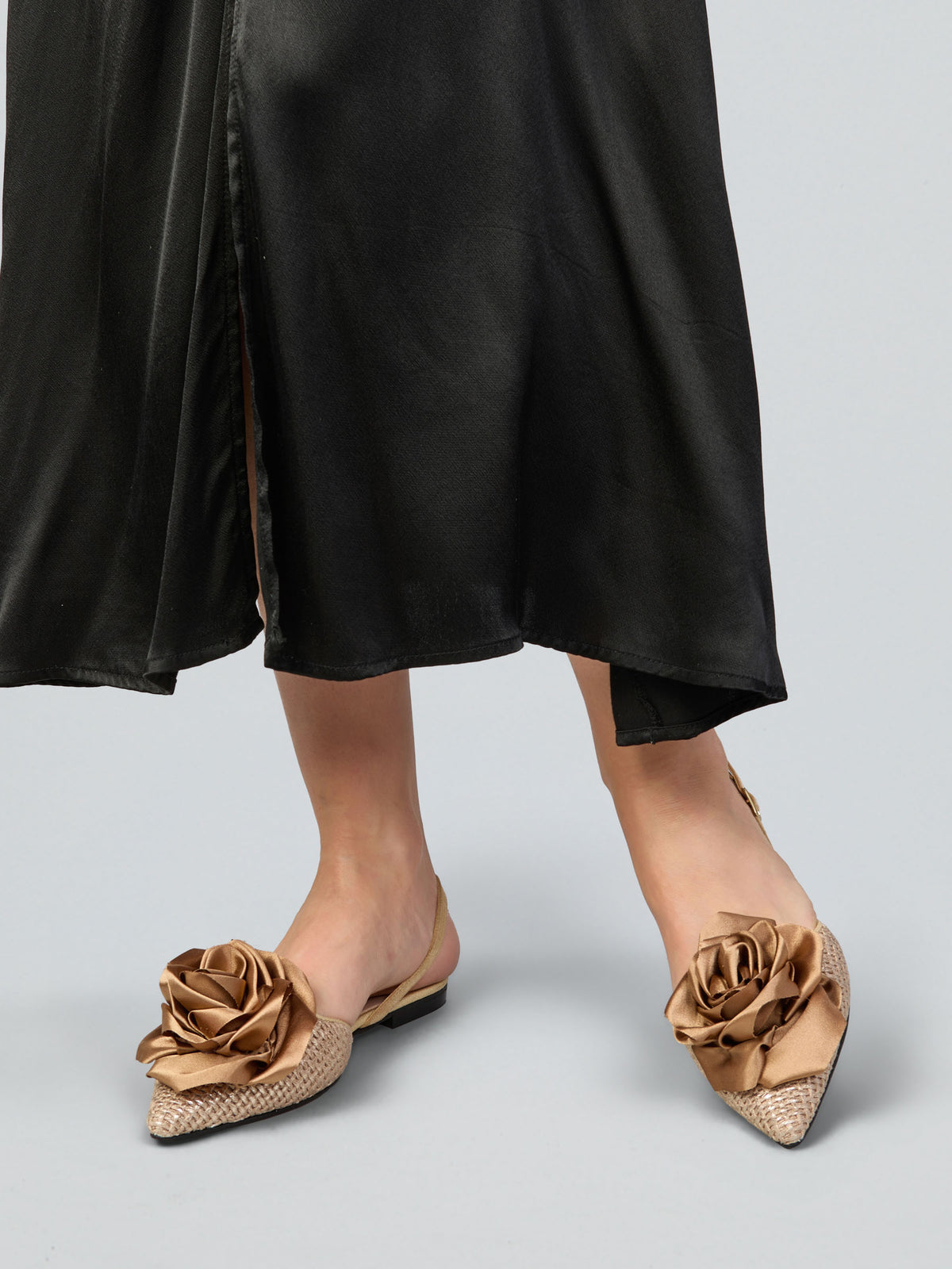 Fabric slingback ballet flats