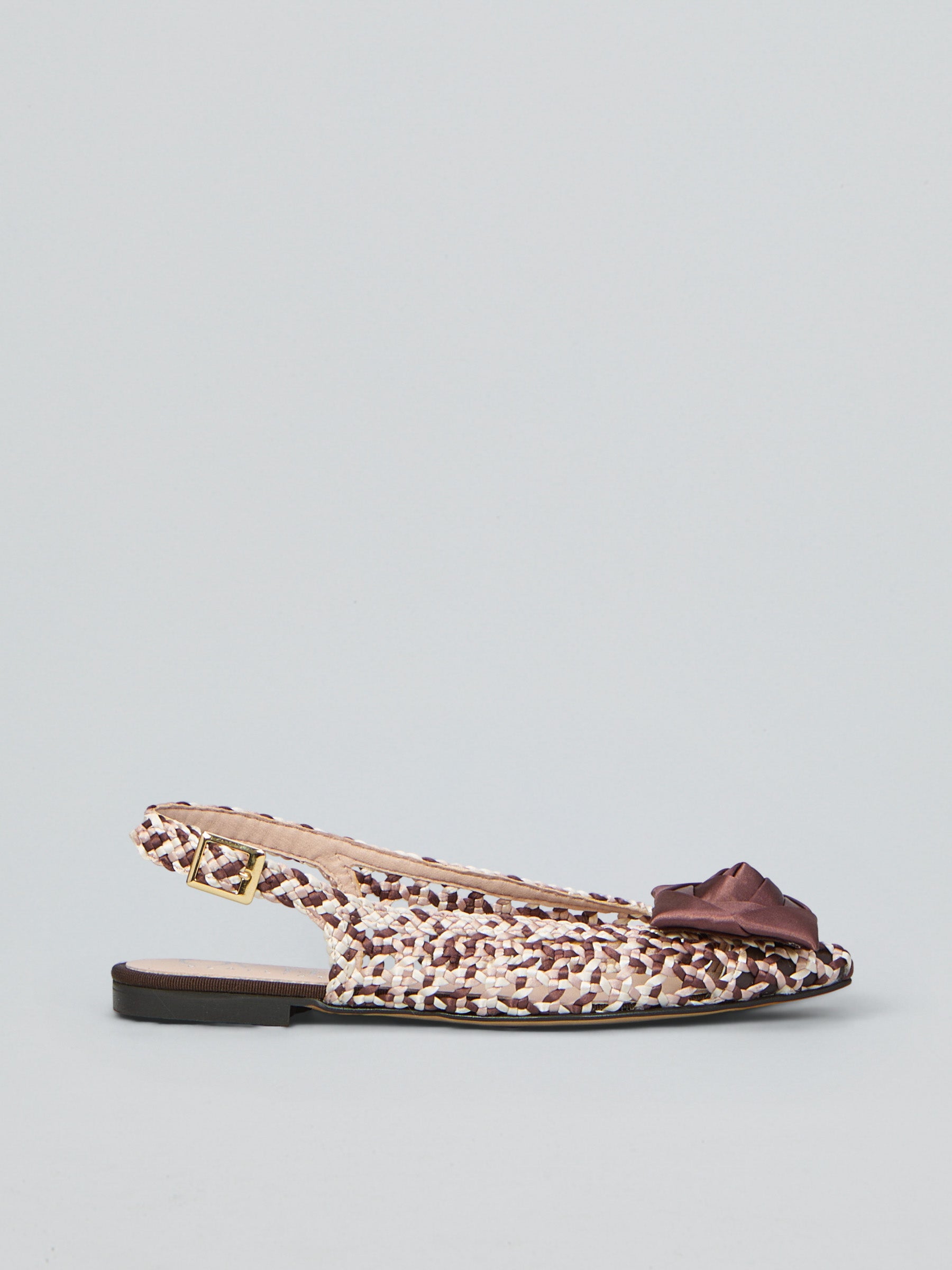 Woven slingback flats