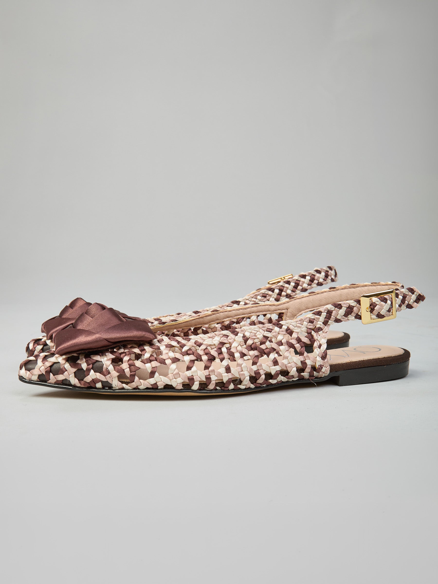 Woven slingback flats