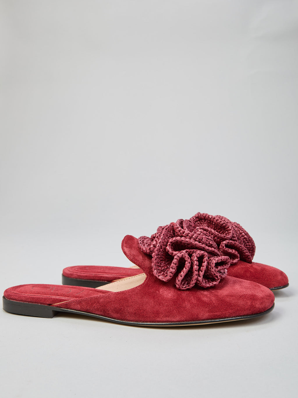 Suede mules
