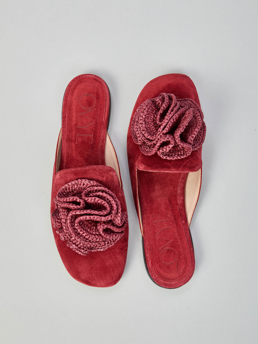 Suede mules