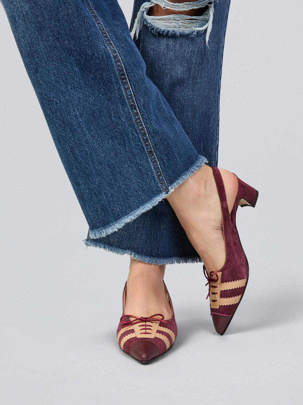 Suede slingback