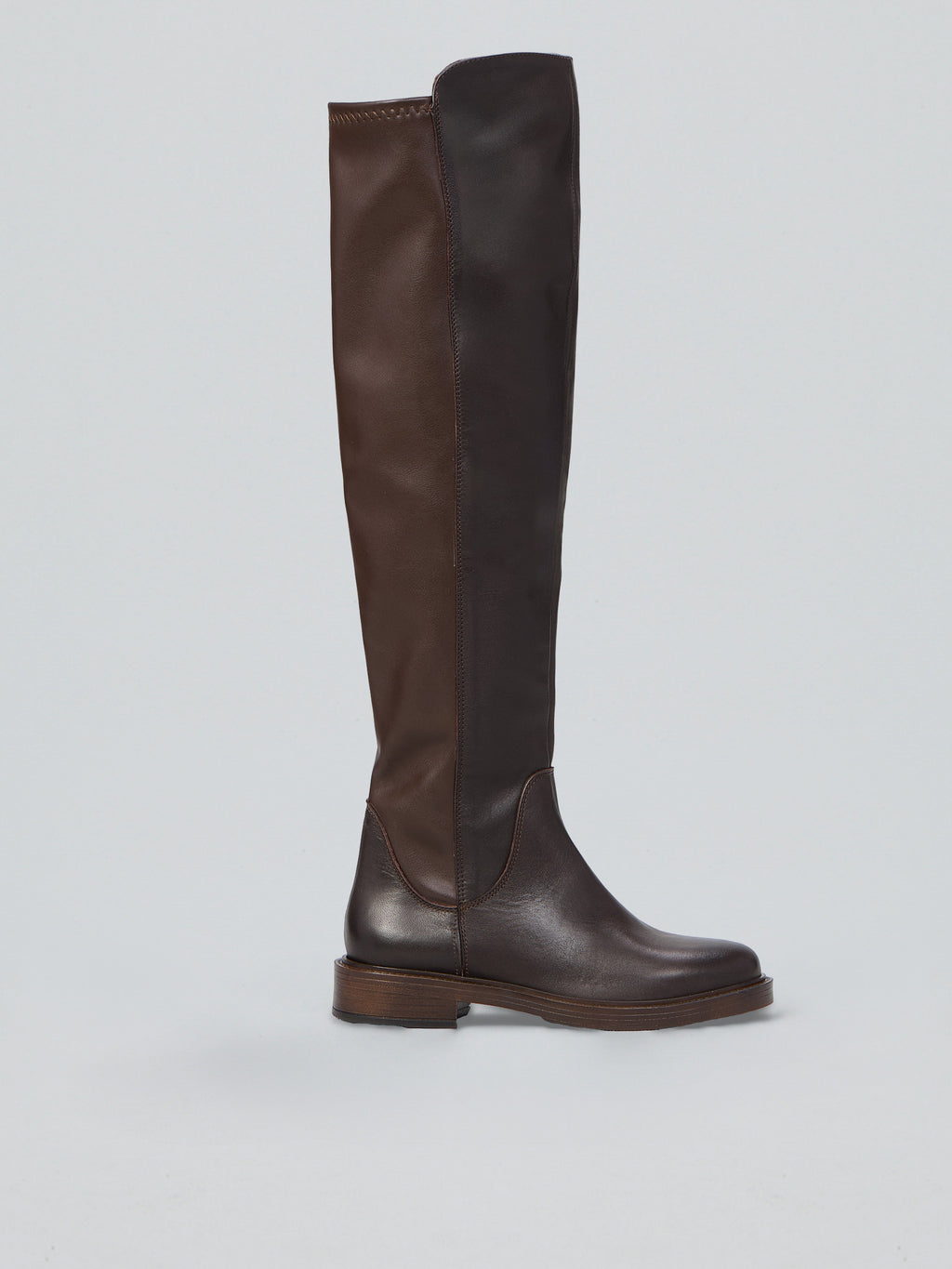 Stivali stretch in pelle