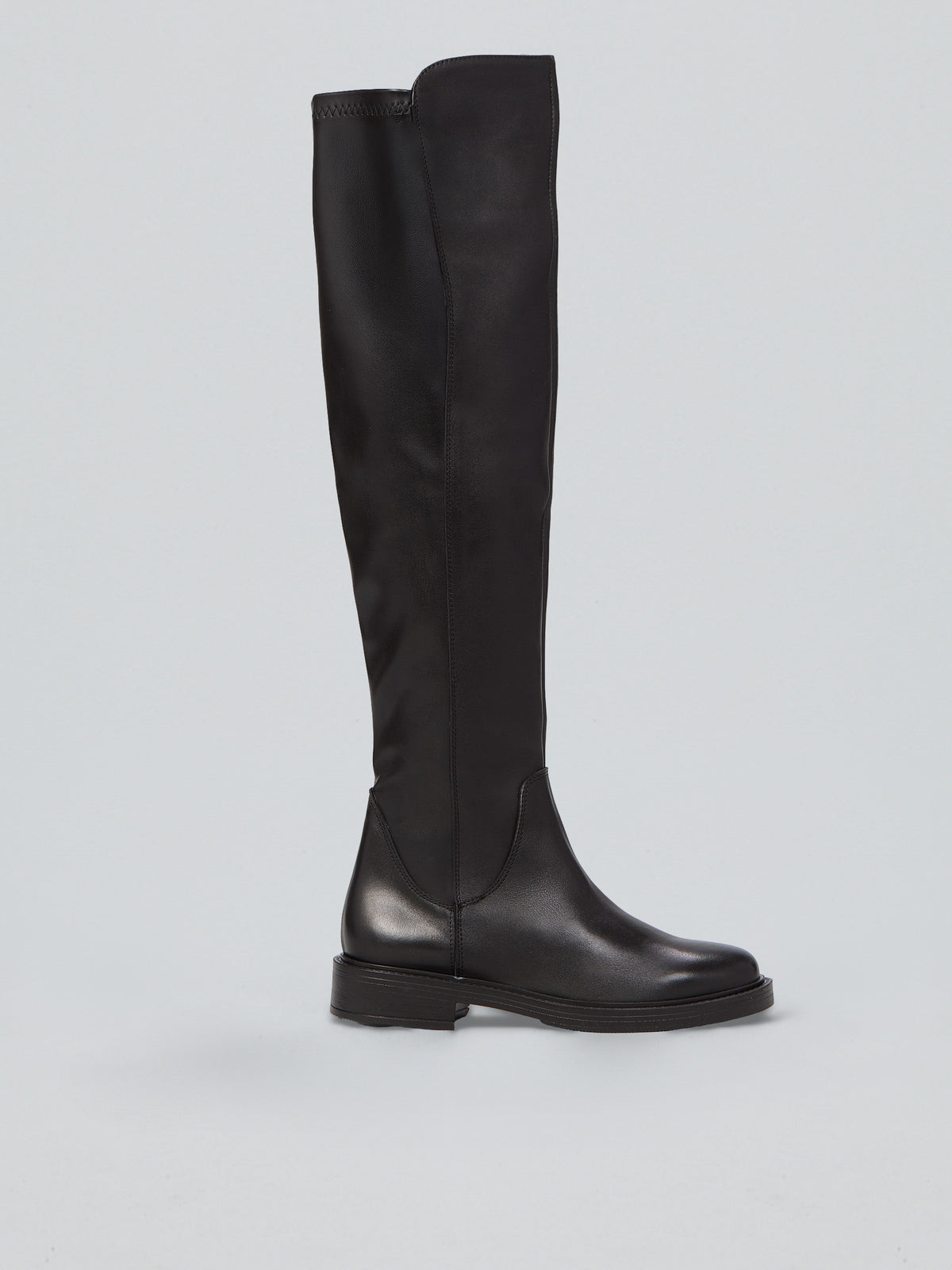 Stivali stretch in pelle