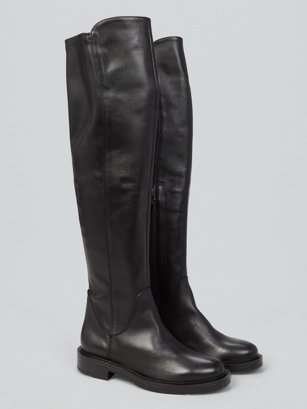 Stivali stretch in pelle