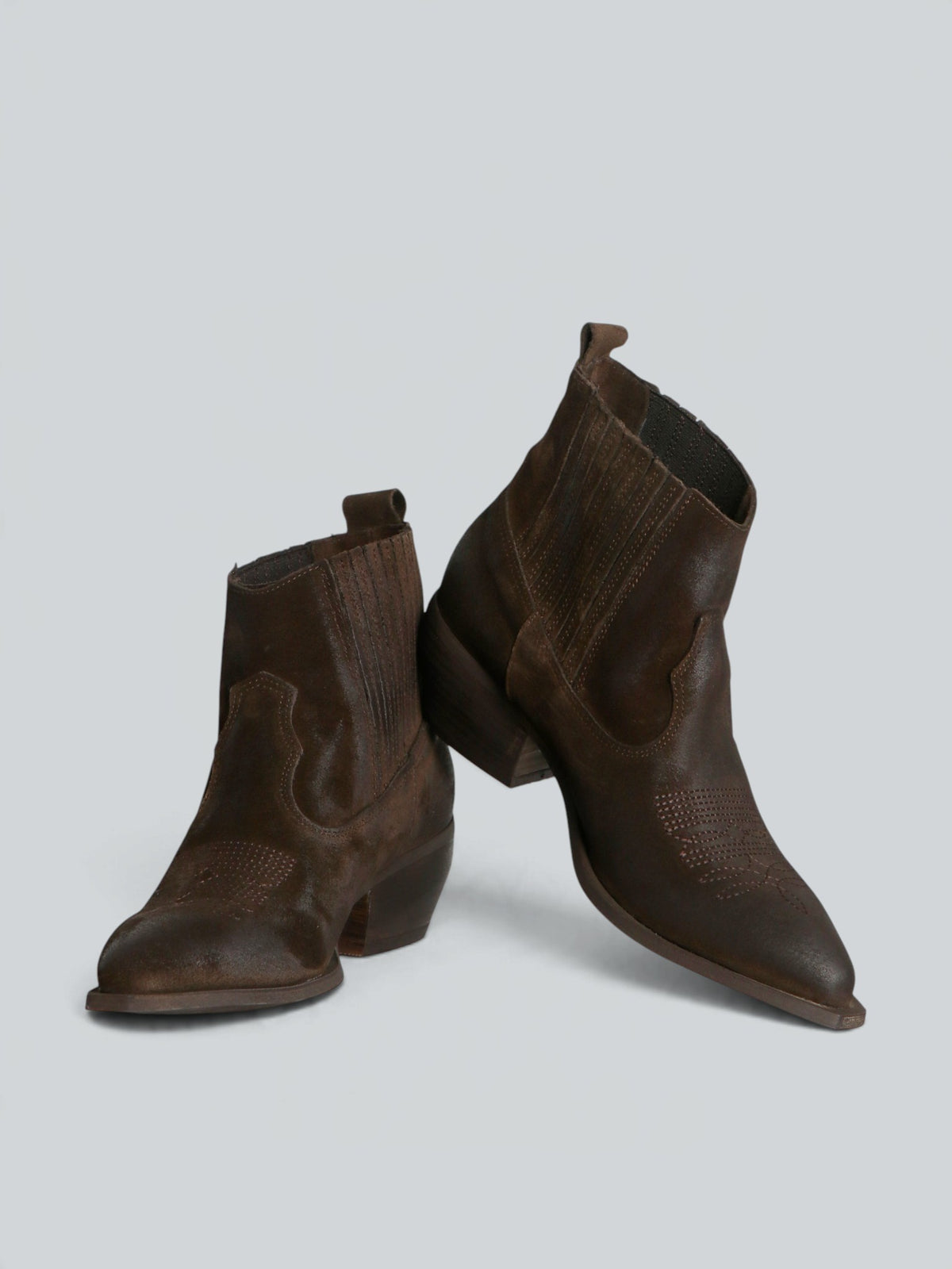 Petites bottes texanes en daim