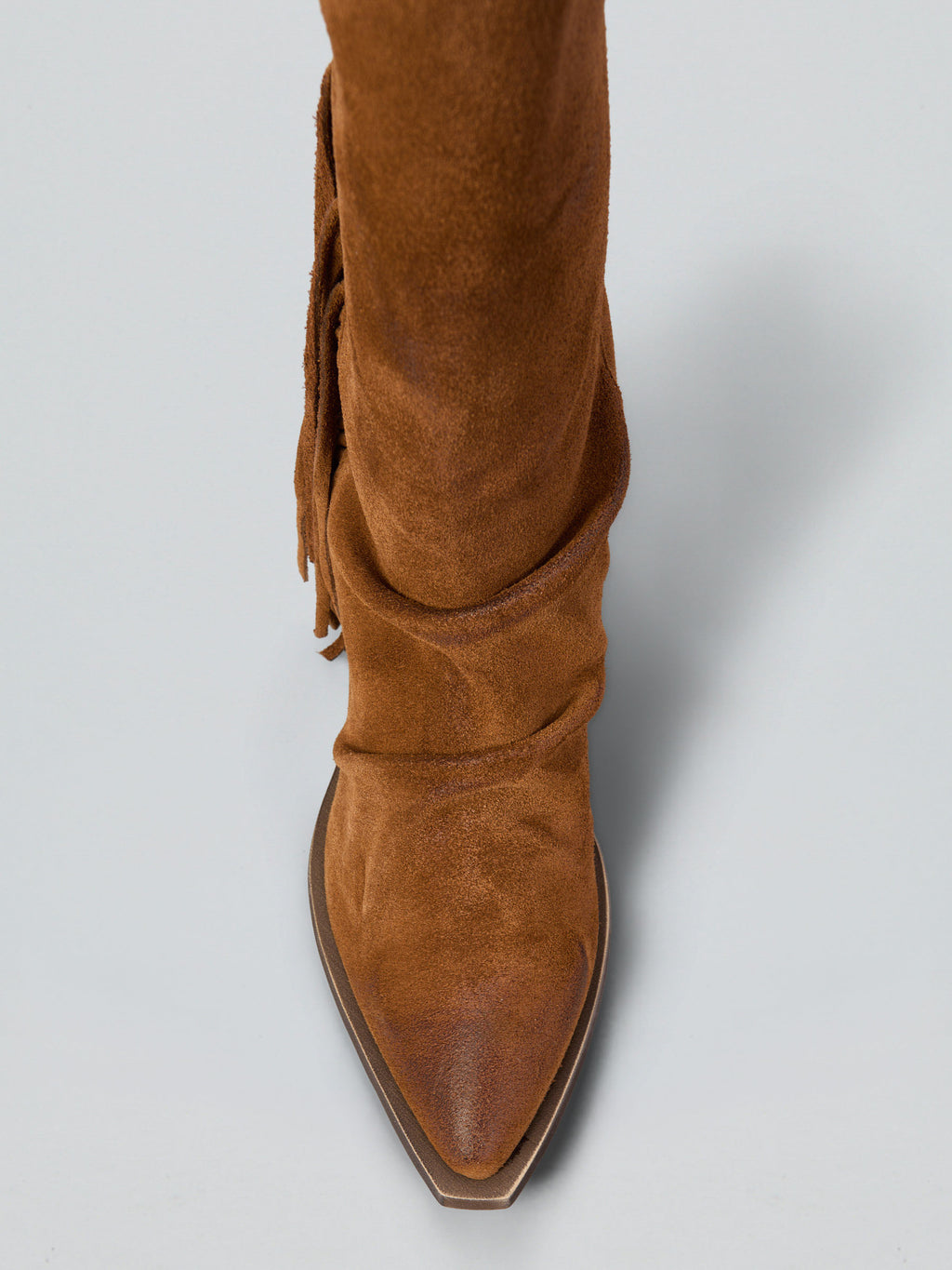 Wildlederstiefel mit Fransen