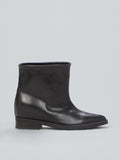 Lederstiefelette mit innenliegendem Keilabsatz