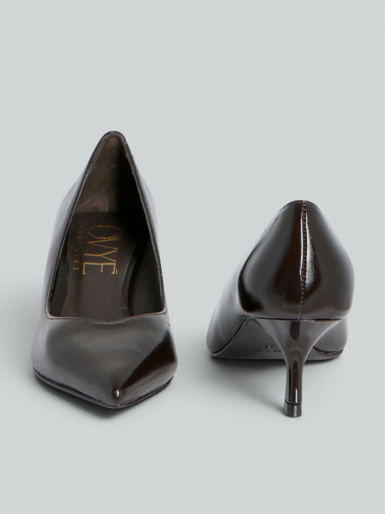Patent leather pumps