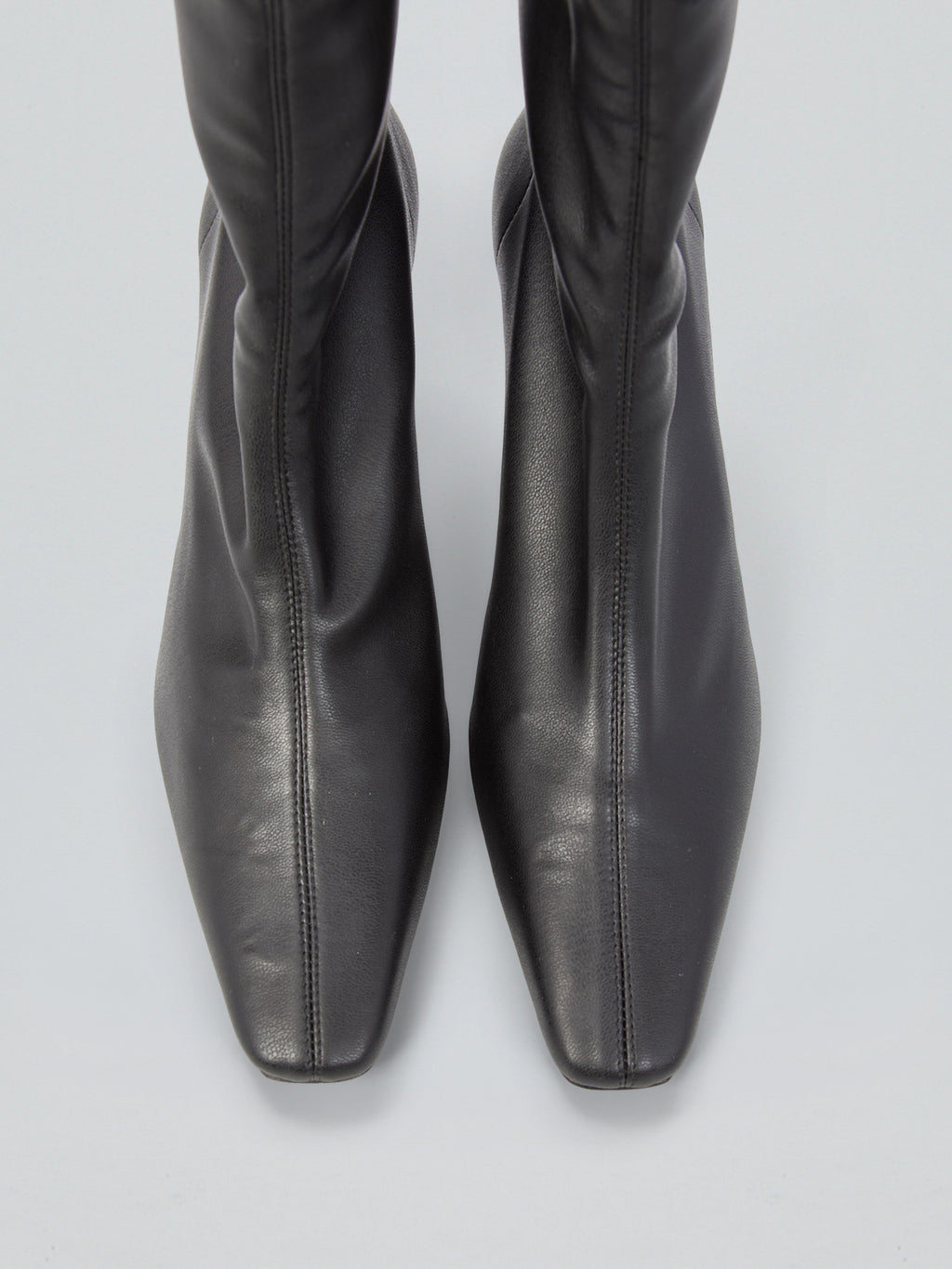 Stretch leather ankle boots