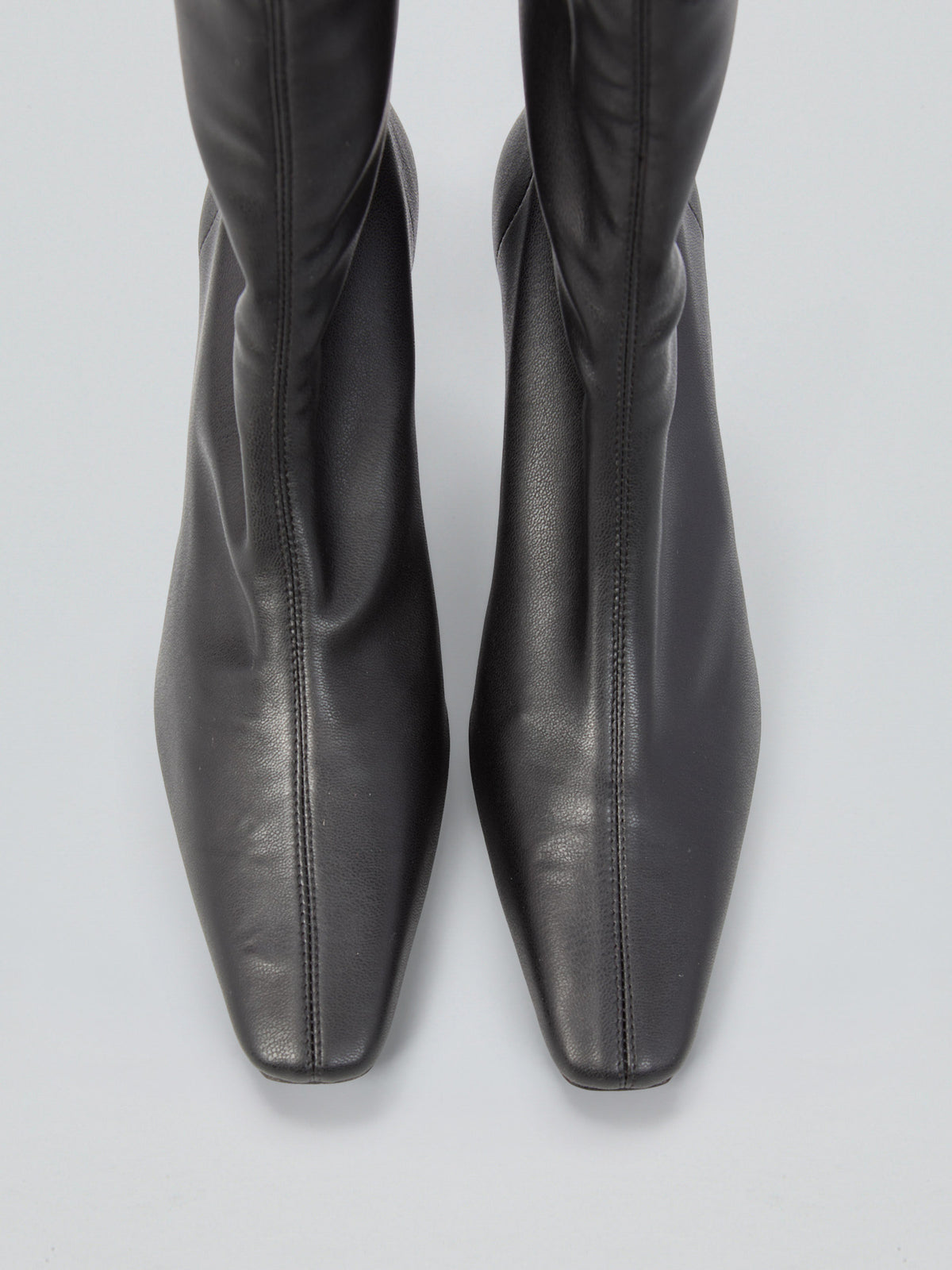 Stretch leather ankle boots