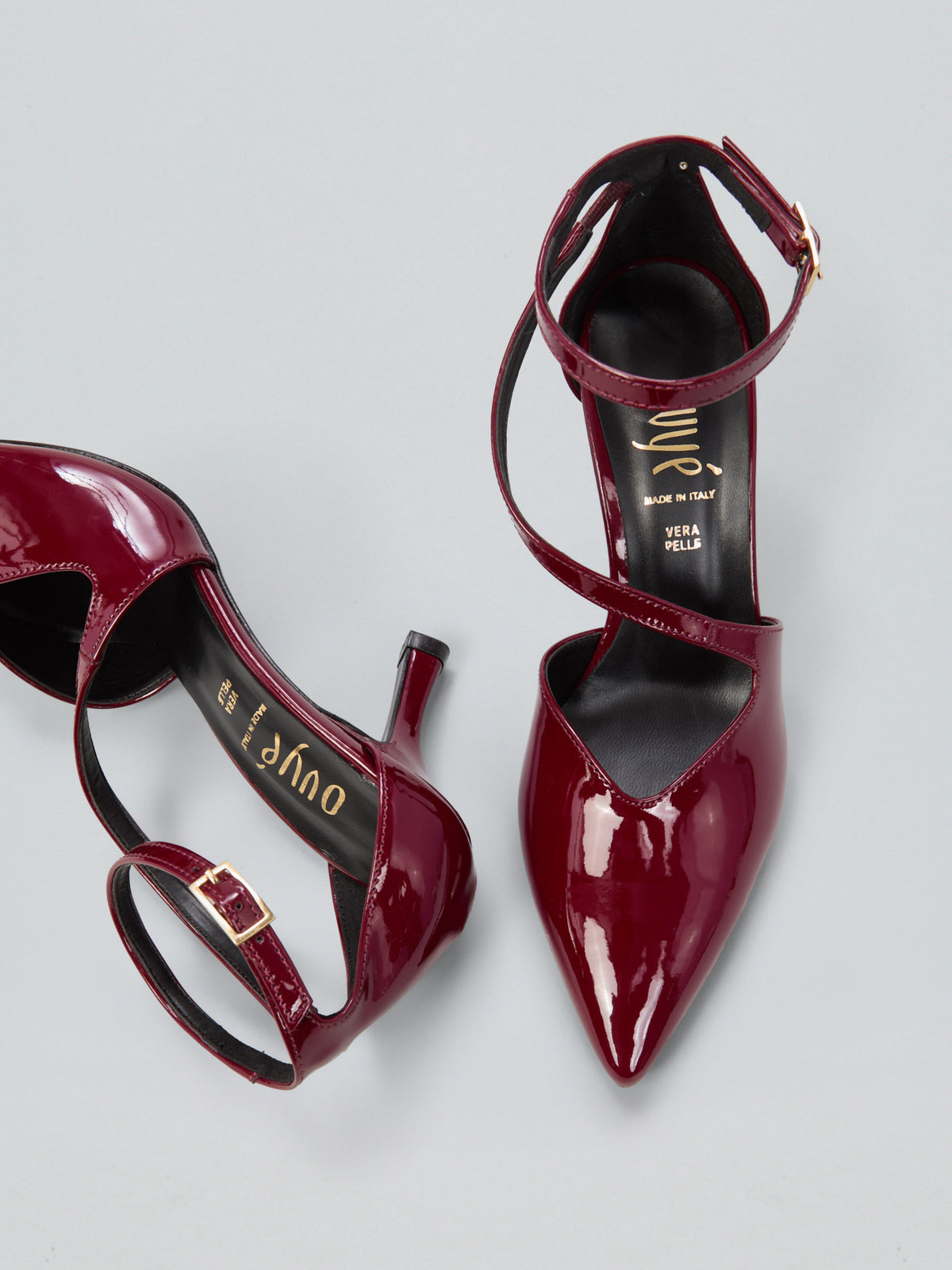 Patent leather pumps