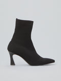 Stretch fabric ankle boots