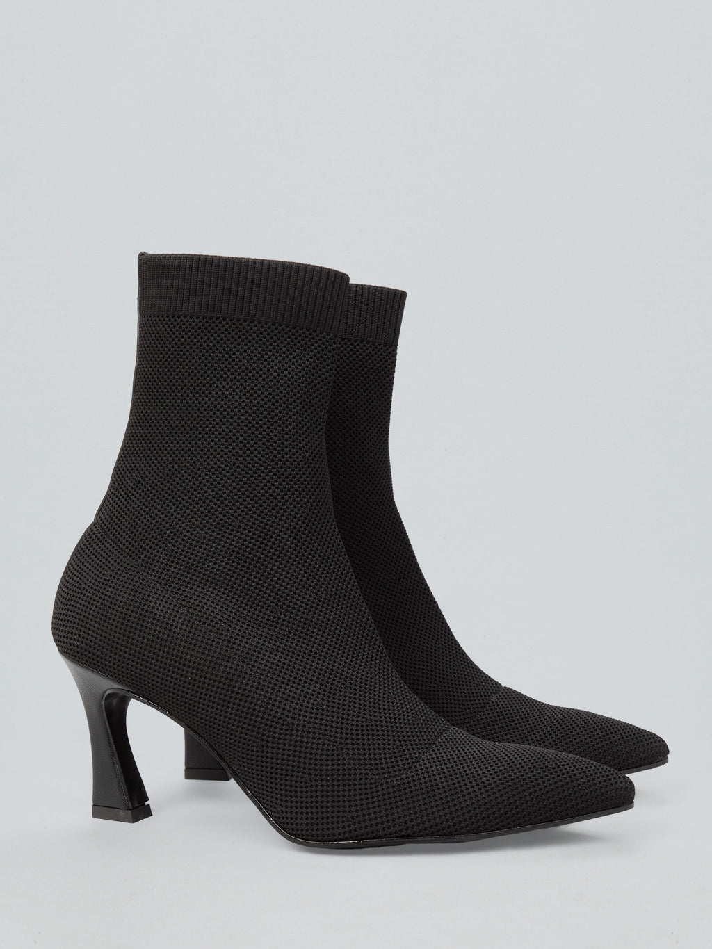 Stretch fabric ankle boots