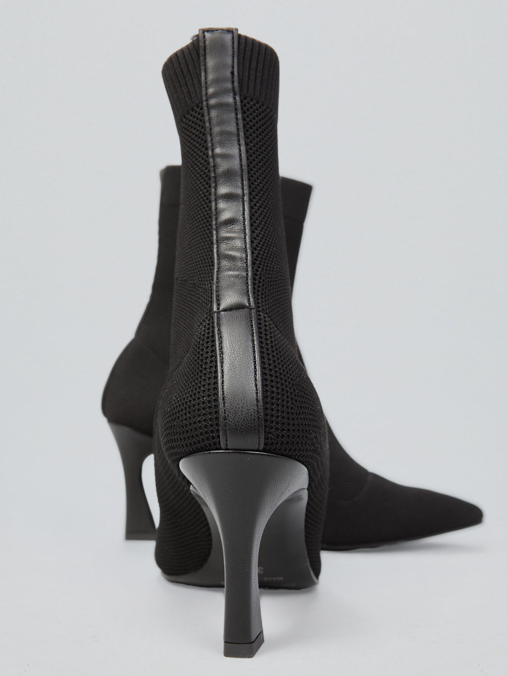 Stretch fabric ankle boots