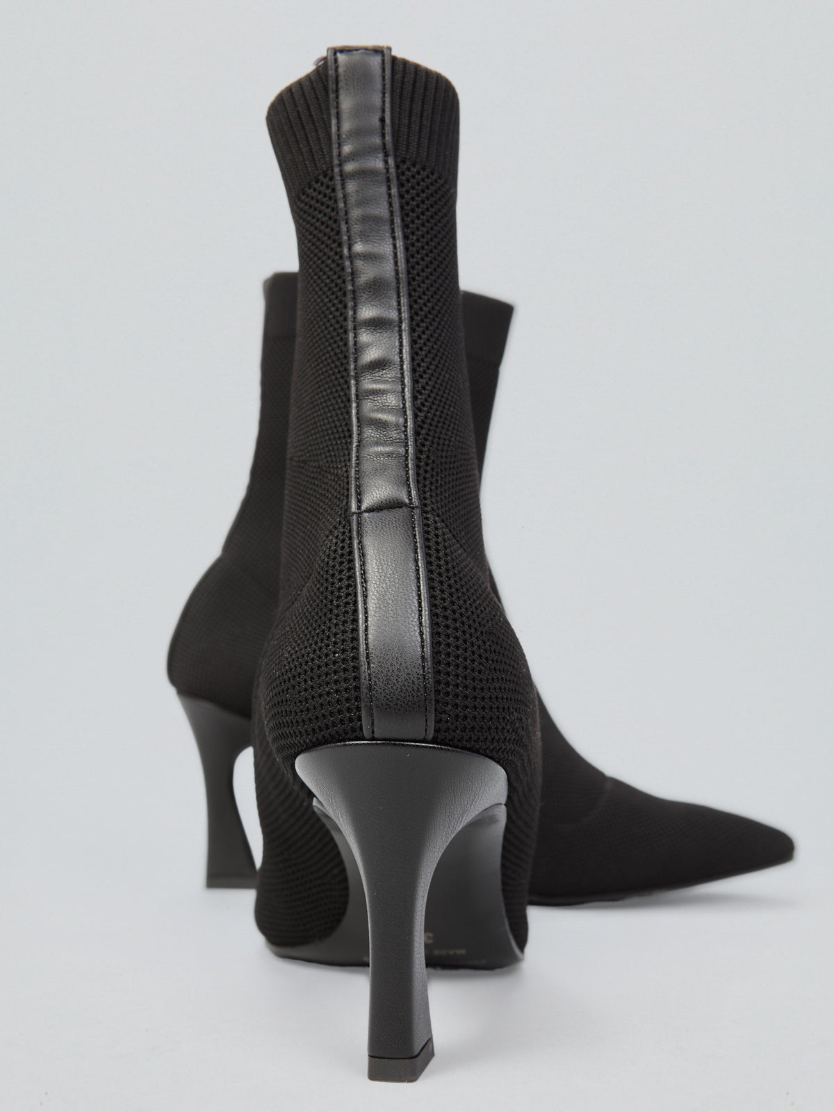 Stretch fabric ankle boots