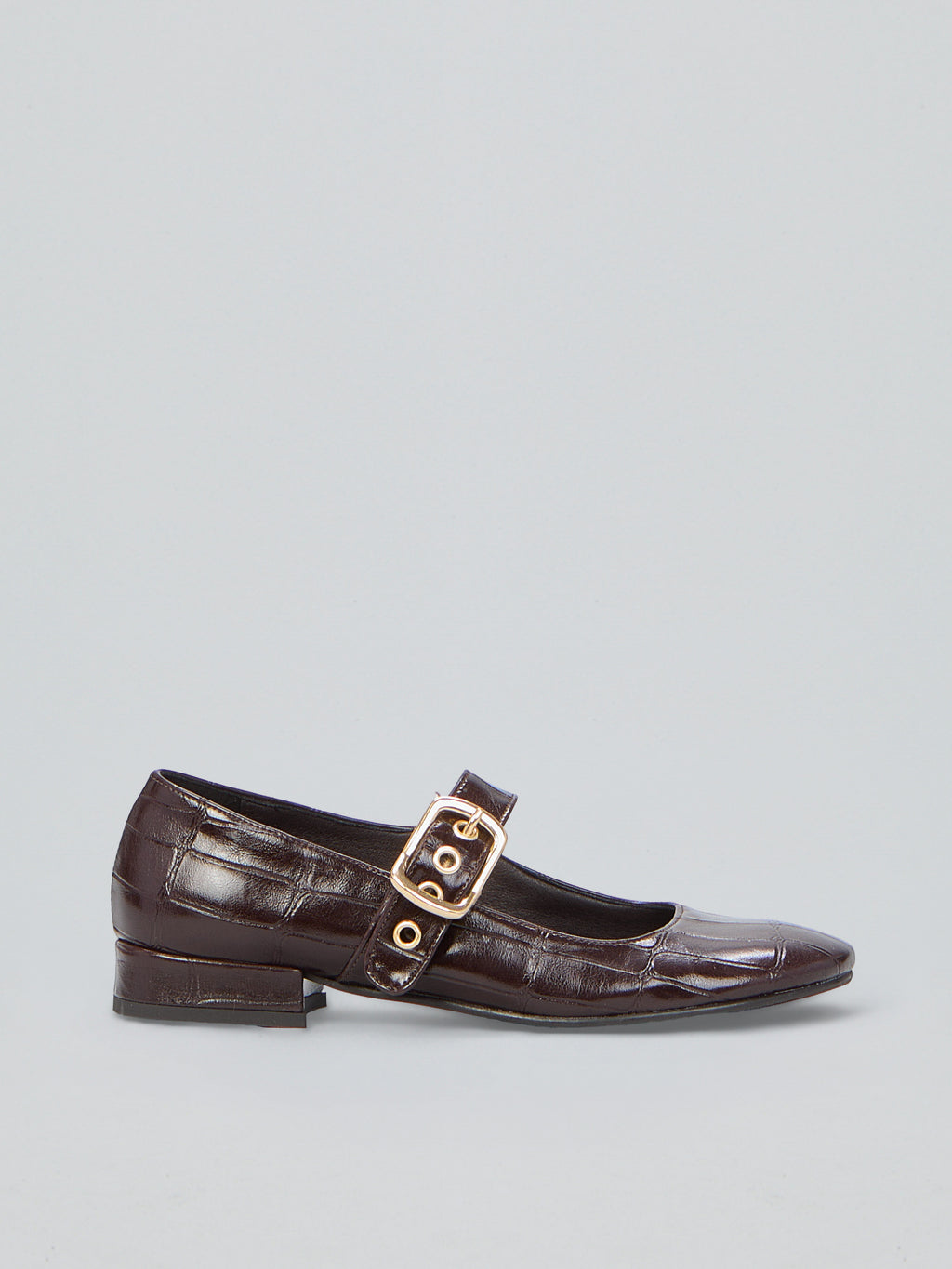 Crocodile print Mary Janes