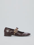 Crocodile print Mary Janes